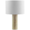 Zenith Travertine Table Lamp with Fabric Drum Shade by Modway