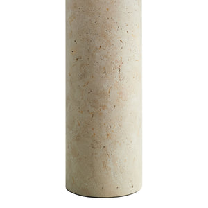 Zenith Travertine Table Lamp with Fabric Drum Shade by Modway
