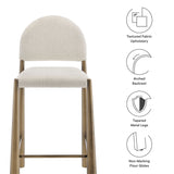 Hayley Upholstered Fabric Counter Stool by Modway