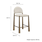 Hayley Upholstered Fabric Counter Stool by Modway