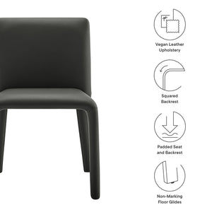 Rhodes Vegan Leather Upholstered Dining Chair by Modway
