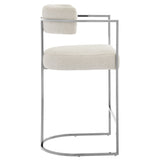 Huron Curved Back Fabric and Metal Counter Stool by Modway