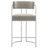 Huron Curved Back Fabric and Metal Counter Stool by Modway