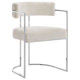 Huron Curved Back Fabric and Metal Dining Accent Chair by Modway