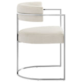 Huron Curved Back Fabric and Metal Dining Accent Chair by Modway