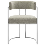 Huron Curved Back Fabric and Metal Dining Accent Chair by Modway