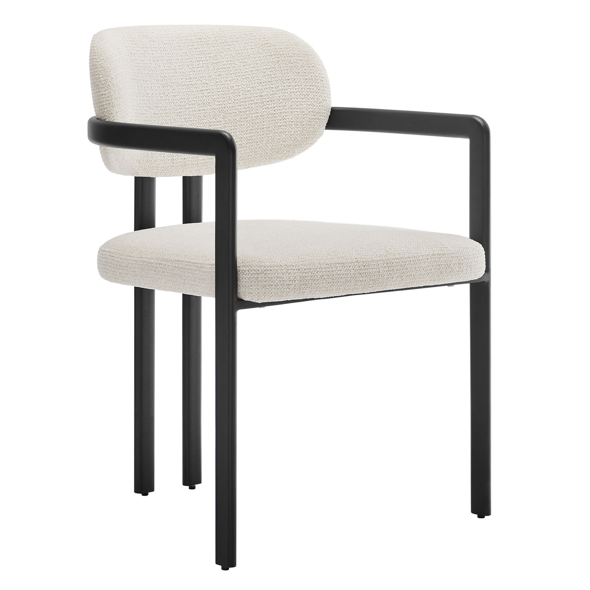 Elio Barrel Fabric and Metal Dining Chair by Modway