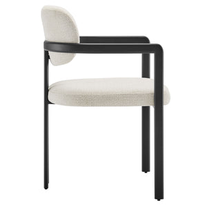 Elio Barrel Fabric and Metal Dining Chair by Modway