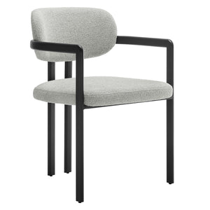 Elio Barrel Fabric and Metal Dining Chair by Modway