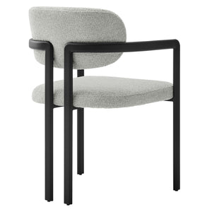 Elio Barrel Fabric and Metal Dining Chair by Modway