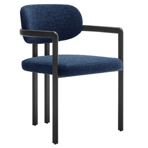 Elio Barrel Fabric and Metal Dining Chair by Modway