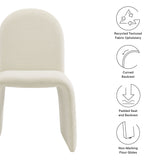 Junia Boucle Upholstered Armless Dining Chair by Modway