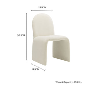 Junia Boucle Upholstered Armless Dining Chair by Modway