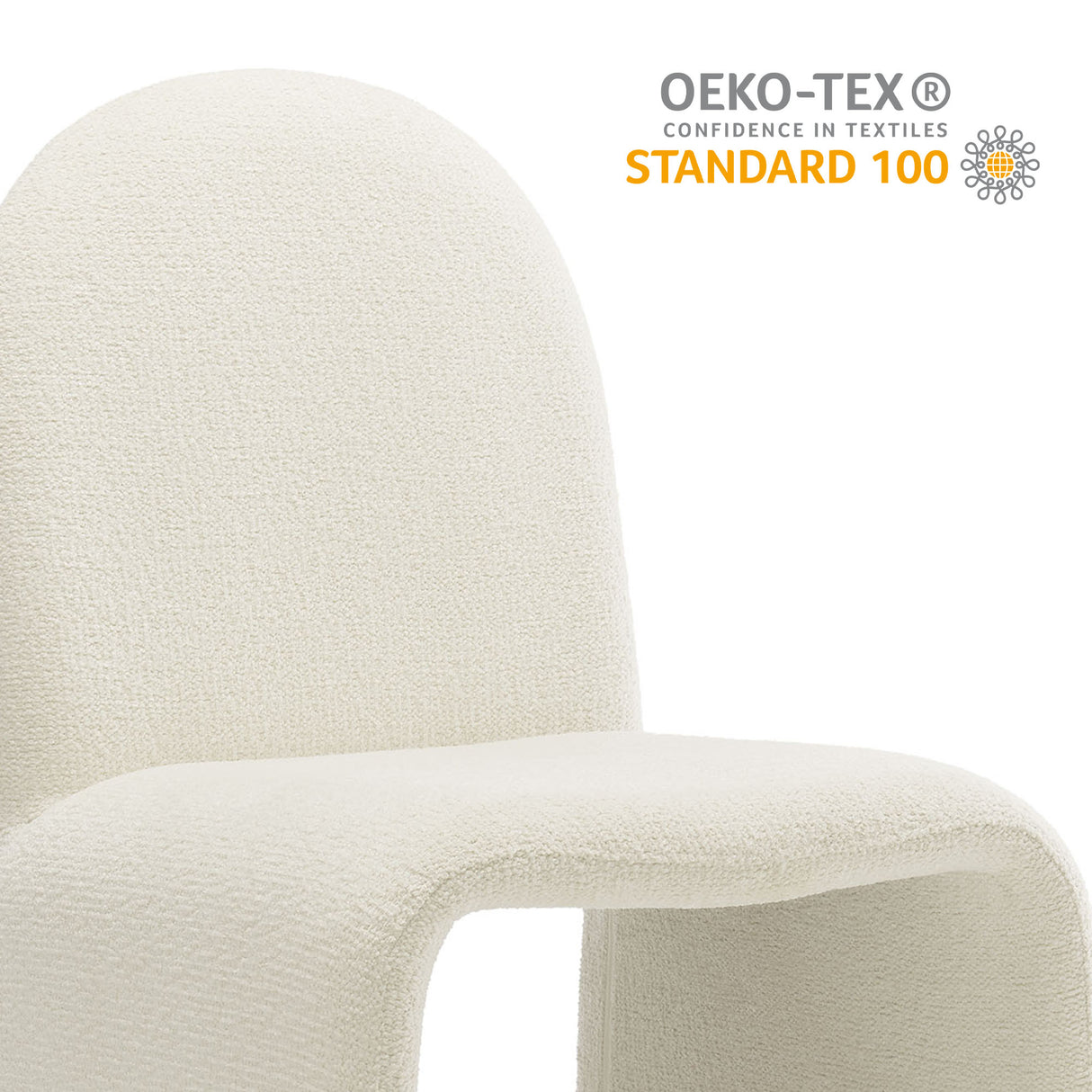 Junia Boucle Upholstered Armless Dining Chair by Modway