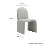 Junia Boucle Upholstered Armless Dining Chair by Modway