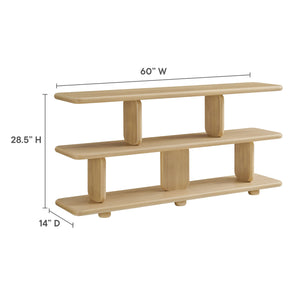 Lyle Sculptural 2-Tier Bookshelf by Modway
