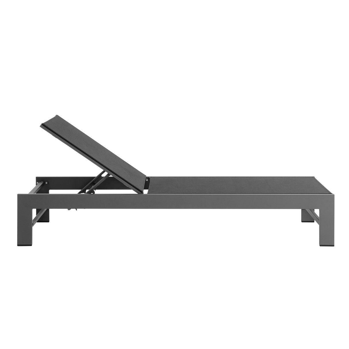 Tahoe Outdoor Patio Mesh and Aluminum Chaise Lounge by Modway