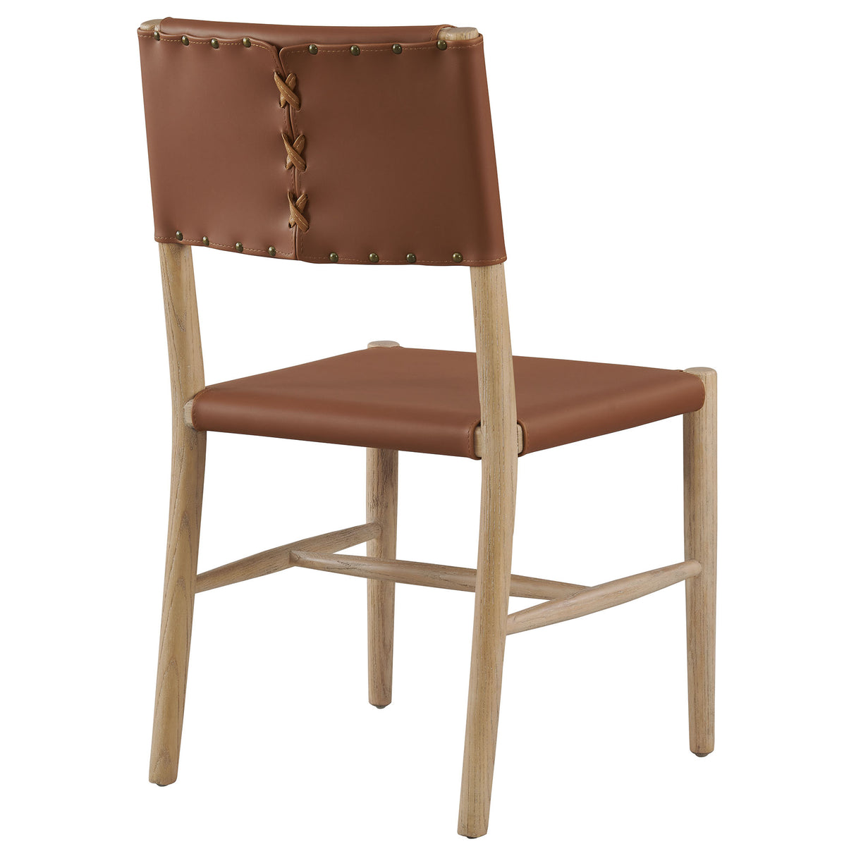 Dover Wood Vegan Leather Dining Side Chairs Set of 2 by Modway