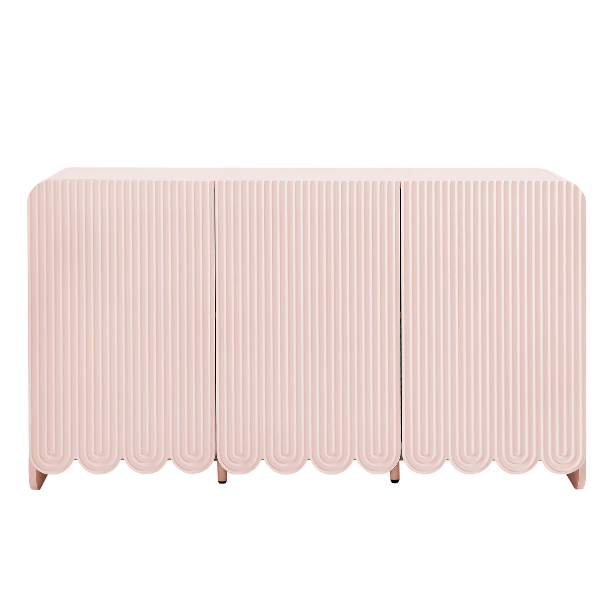 Dahlia Fluted and Scalloped Sideboard Storage Cabinet