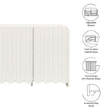 Dahlia Fluted and Scalloped Sideboard Storage Cabinet