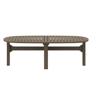 Saratoga Oval Outdoor Patio Teak Wood Coffee Table by Modway