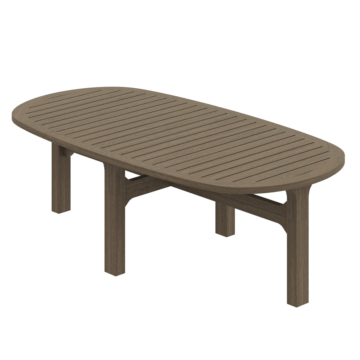 Saratoga Oval Outdoor Patio Teak Wood Coffee Table by Modway