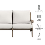 Saratoga Outdoor Patio Teak Wood Loveseat by Modway