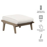 Saratoga Outdoor Patio Teak Ottoman by Modway