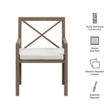 Northlake Outdoor Patio Teak Dining Armchair