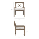 Northlake Outdoor Patio Teak Dining Armchair