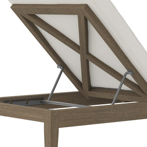 Northlake Outdoor Patio Teak Chaise Lounge by Modway