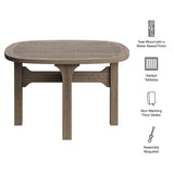 Saratoga Square Outdoor Patio Teak Wood Side Table by Modway