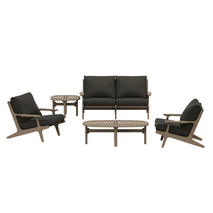 Saratoga 5-Piece Outdoor Patio Teak Wood Furniture Set by Modway