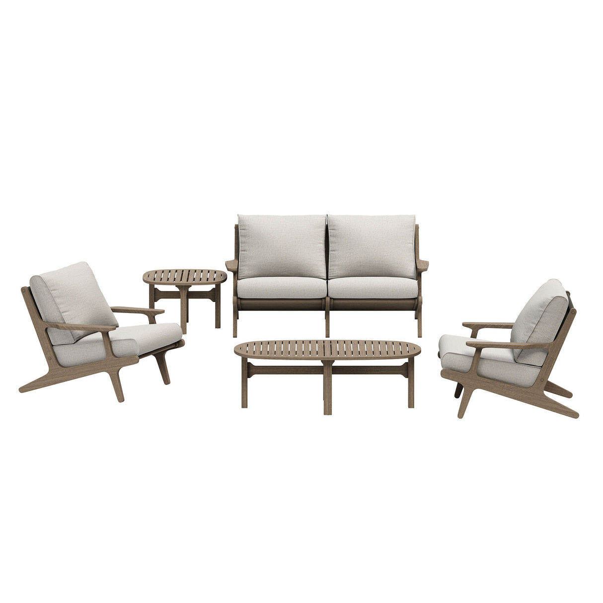 Saratoga 5-Piece Outdoor Patio Teak Wood Furniture Set by Modway
