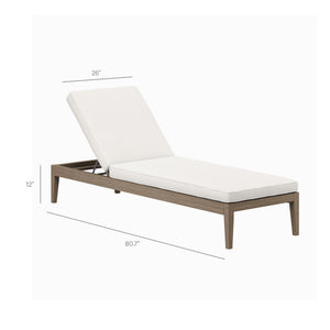 Saratoga Outdoor Patio Teak Wood 3-Piece Chaise Lounge Furniture Set by Modway