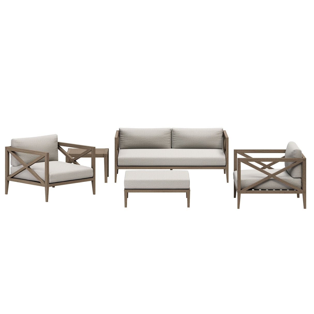 Northlake 5-Piece Outdoor Patio Teak Wood Furniture Set by Modway