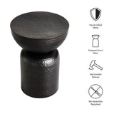 Mella Metal Hammered Side Table by Modway