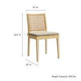 Ovard Wood and Rattan Dining Chair by Modway