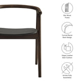 Henry Vegan Leather and Wood Dining Chair by Modway