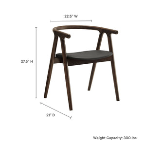 Henry Vegan Leather and Wood Dining Chair by Modway