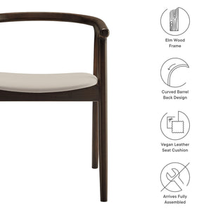 Henry Vegan Leather and Wood Dining Chair by Modway