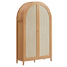 Calista 79" Tall Wide Rattan Arched Storage Cabinet by Modway