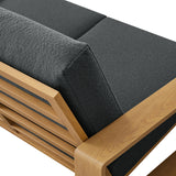 Lirienne Outdoor Patio Aluminum Faux Wood Loveseat by Modway