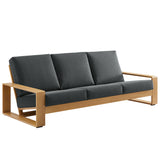 Lirienne Outdoor Patio Aluminum Faux Wood Sofa by Modway