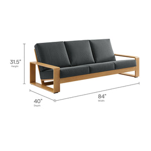 Lirienne 4-Piece Outdoor Patio Aluminum Faux Wood Furniture Set