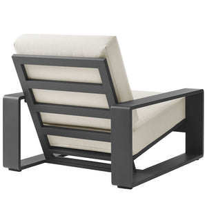 Lirienne Outdoor Patio Aluminum Faux Wood Armchairs Set of 2 by Modway