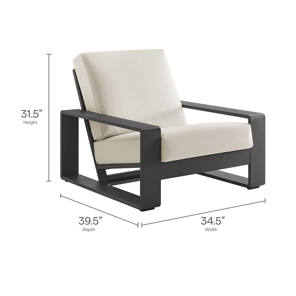 Lirienne Outdoor Patio Aluminum Armchair by Modway