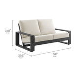 Lirienne Outdoor Patio Aluminum Loveseat by Modway