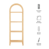 Vexley 72 Inch Tall Narrow Arched Bookshelf by Modway