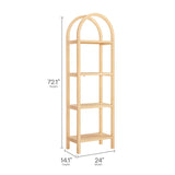 Vexley 72 Inch Tall Narrow Arched Bookshelf by Modway